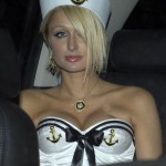 Paris Hilton dressed as a sailor for Halloween